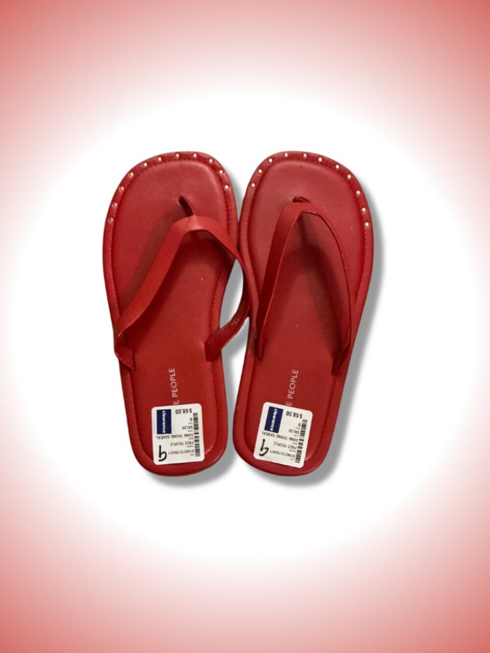 Red Free People Sona Thong Sandal - Picture 2 of 2